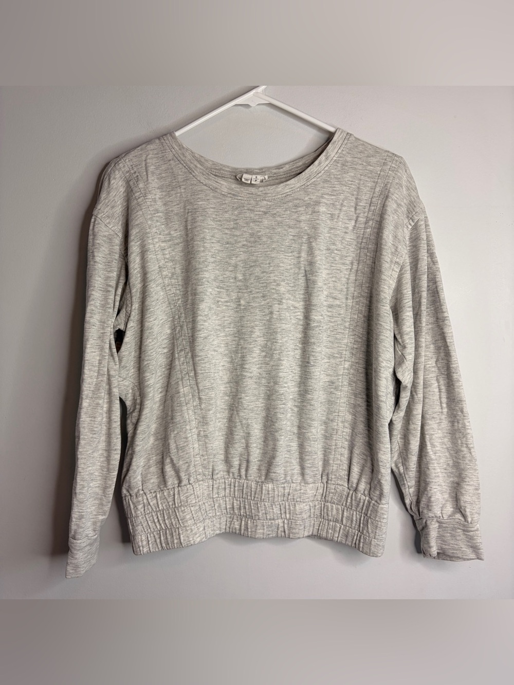 Helmut Lang Light Gray Scoop Neck Pullover